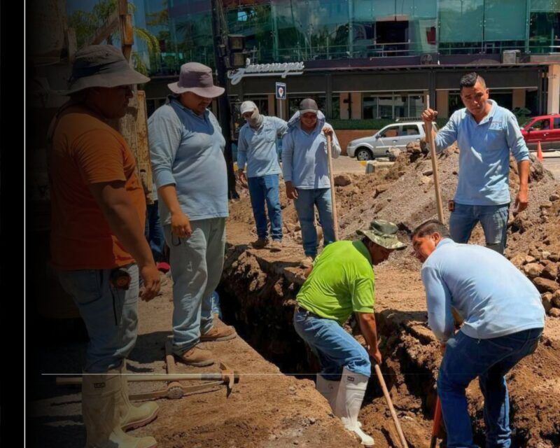 CIAPACOV rehabilita 30 metros de la línea de drenaje sobre Camino Real, en Colima
