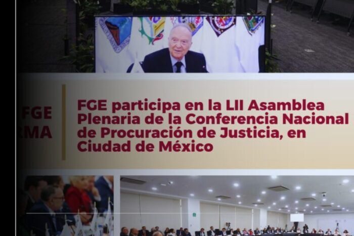 FGE participa en la LII Asamblea Plenaria de la Conferencia Nacional de Procuración de Justicia, en Ciudad de México