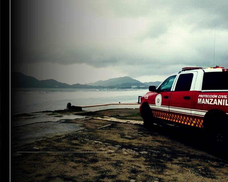 Protección Civil Manzanillo refuerza medidas preventivas en zonas de playa por huracán Flossie
