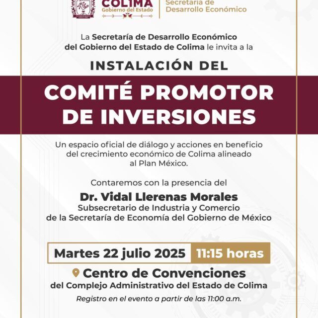 Sedeco instalará el Comité Promotor de Inversiones para fortalecer el crecimiento económico alineado al Plan México