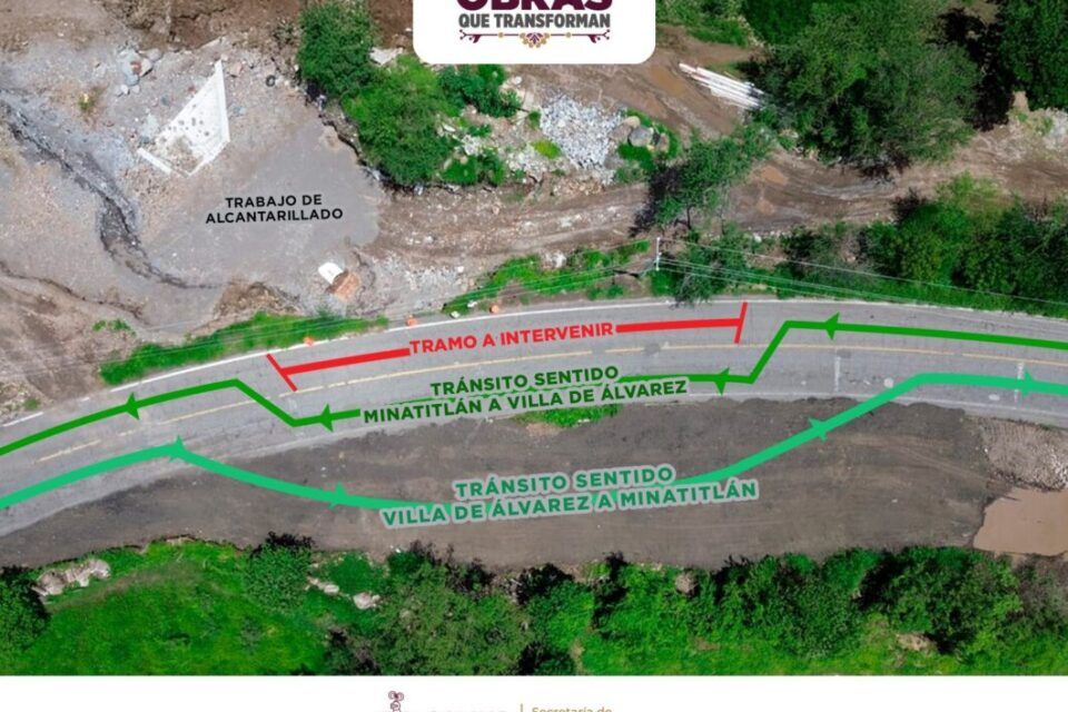 Seidum avanza en atención de socavón de la carretera Villa de Álvarez-Minatitlán