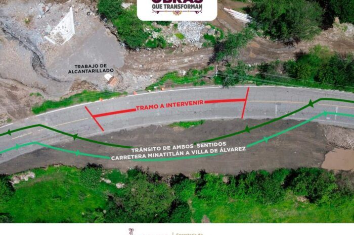 Seidum habilita carriles provisionales sobre la carretera Villa de Álvarez-Minatitlán