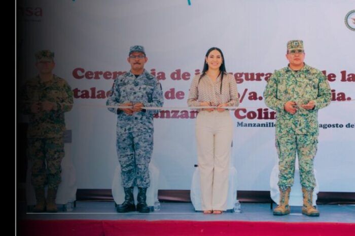 Gobernadora Indira Vizcaíno preside inauguración de sedes de GN en Manzanillo y Armería