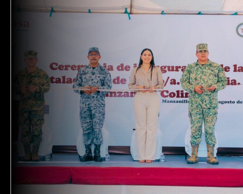 Gobernadora Indira Vizcaíno preside inauguración de sedes de GN en Manzanillo y Armería