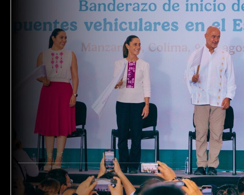 Indira Vizcaíno celebra 4ª visita de la presidenta Sheinbaum a Colima e inicio de obras del puente Tepalcates II