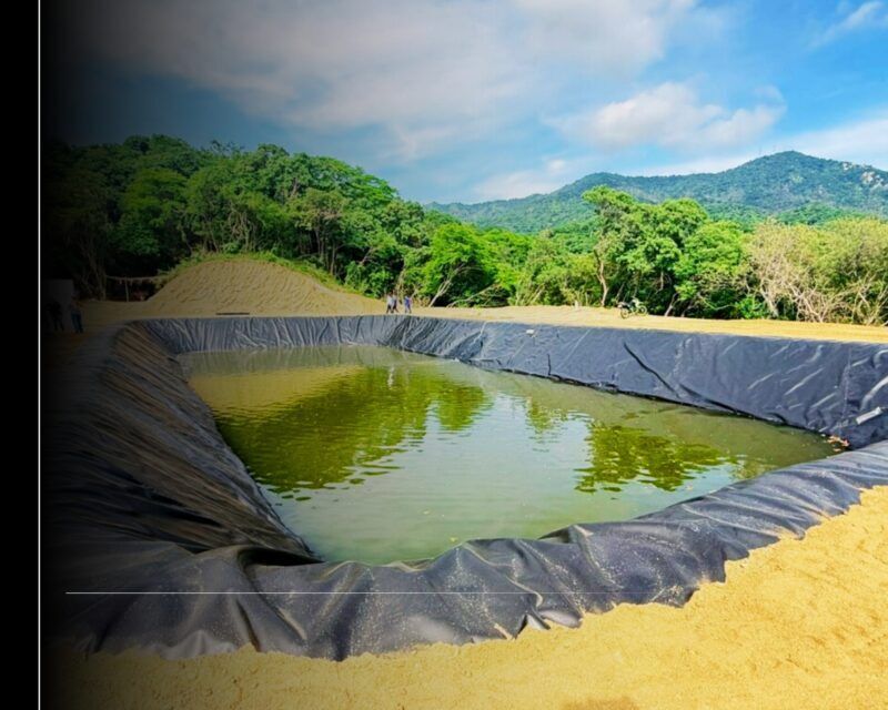 Gobierno del Estado de Colima impulsa construcción de 12 ollas con geomembrana para captar agua