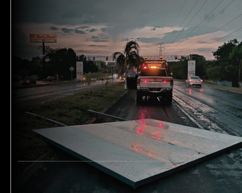 Sólo afectaciones materiales dejó el chubasco de este domingo en Colima; no hay reportes de personas lesionadas: UEPC