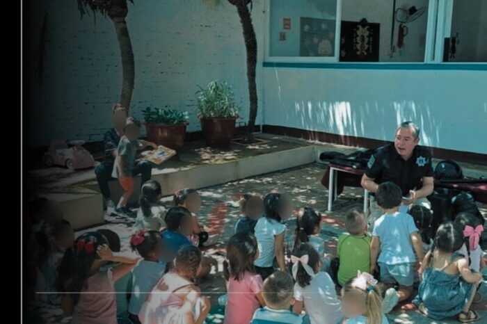 SSP Colima acerca la labor policial a menores del Centro Infantil ‘Gandhi’