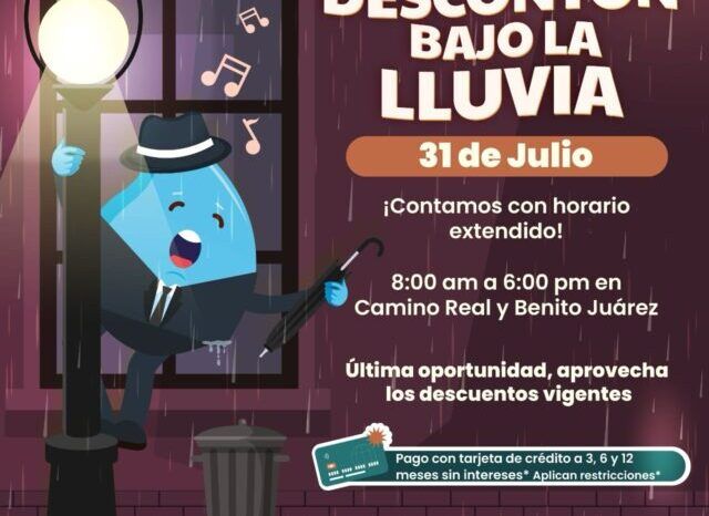 CIAPACOV invita a aprovechar de un “Descontón bajo la lluvia” y últimos días de descuentos de julio