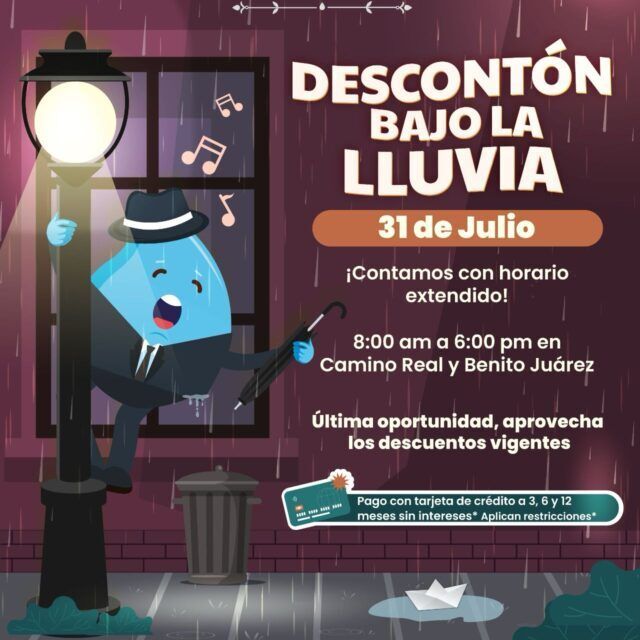 CIAPACOV invita a aprovechar de un “Descontón bajo la lluvia” y últimos días de descuentos de julio