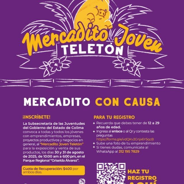 Subsejuv organiza 'Mercadito Joven Teletón', para contribuir a tener CRIT Colima