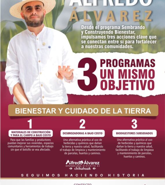 Invita diputado Alfredo Álvarez a aprovechar programa "Sembrando y Construyendo Bienestar".