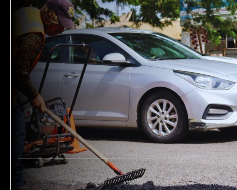 Gobierno de Rosi Bayardo intensifica trabajos bacheo con 5 brigadas simultáneas en distintos puntos