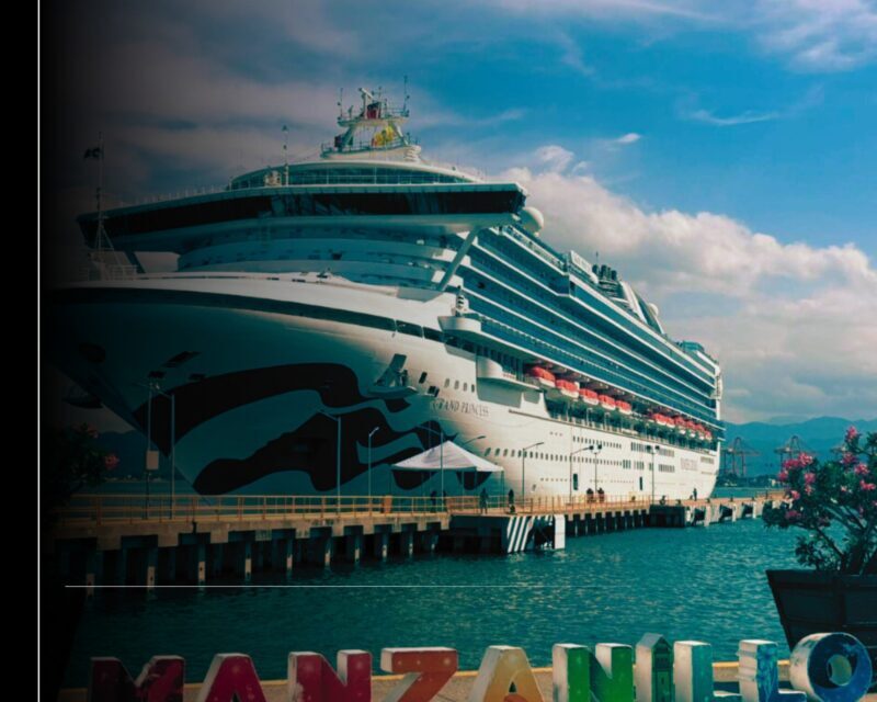 Manzanillo recibe el primer crucero de la temporada 2025-2026; Grand Princess arriba con más de 3 mil personas