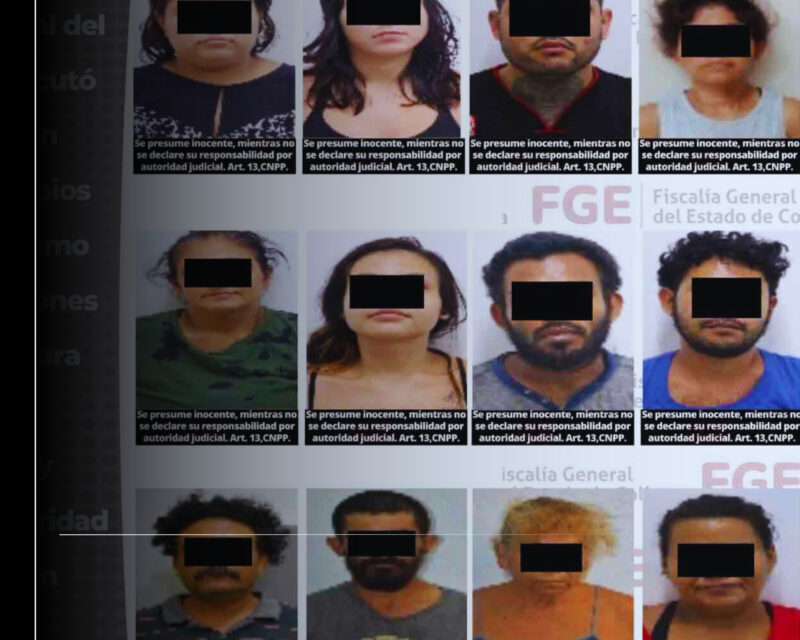 En cateos, FGE detiene a 12 personas, recupera vehículo y asegura narcóticos