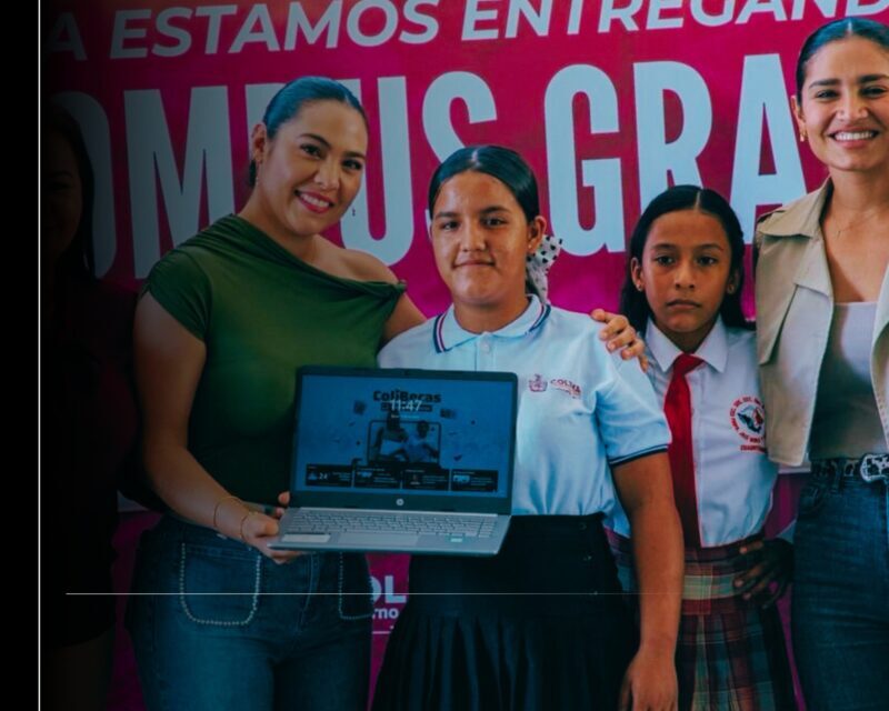 Gobernadora de Colima sigue entregando ColiBecas Computadoras a estudiantes de secundaria por cuarto año consecutivo