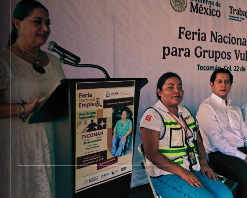 Gobierno del Estado de Colima impulsa inclusión laboral, en Feria de Empleo Tecomán 2025