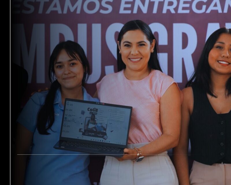 Indira Vizcaíno inicia la entrega formal de ColiBecas Computadoras a estudiantes de universidades públicas