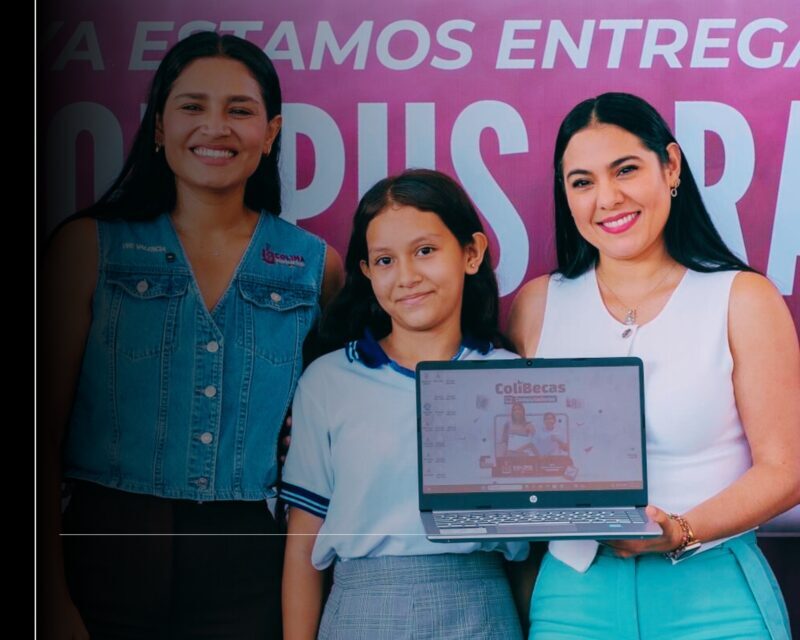 Indira Vizcaíno sigue entregando ColiBecas Computadoras; este lunes la reciben más de 2 mil estudiantes del municipio de Colima