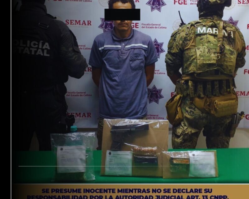 Policía Estatal de Colima detiene a sujeto por presunta participación en dos delitos