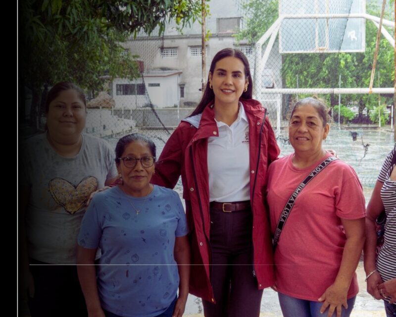 Rosi Bayardo cumple a familias de El Colomo; inicia rehabilitación de la cancha y casa de la cultura ‘20 de Noviembre’