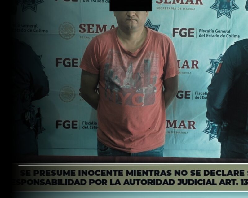 SSP Colima detiene a un masculino por delito de abuso sexual