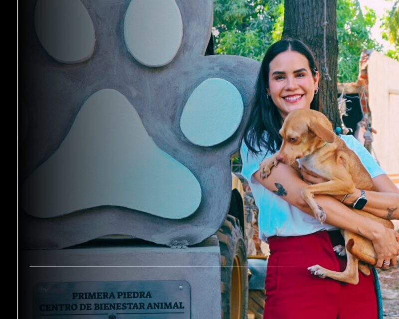 Rosi Bayardo coloca primera piedra del Centro de Bienestar Animal