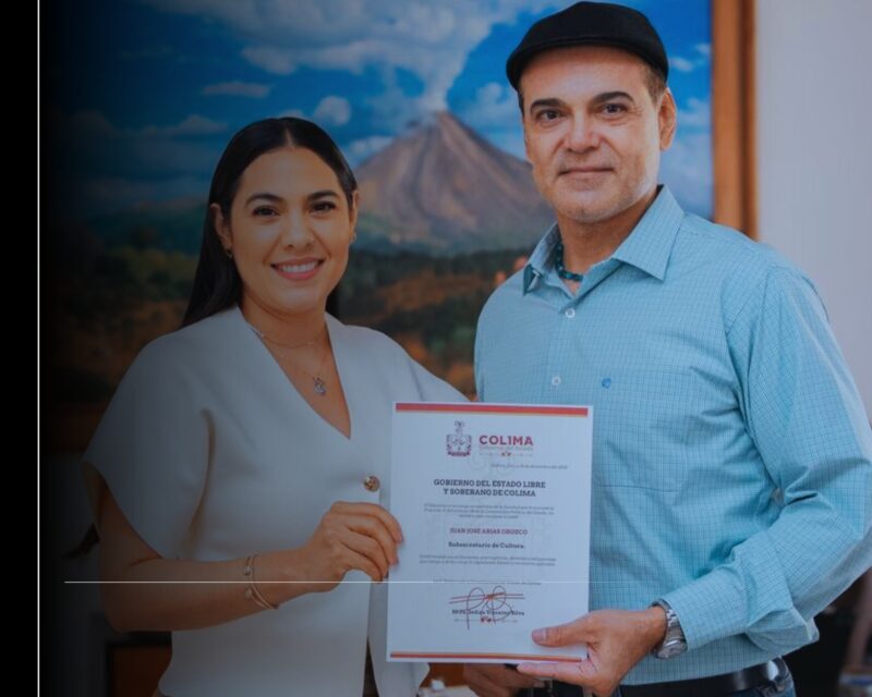 Gobernadora de Colima designa a Juan José Arias como subsecretario de Cultura