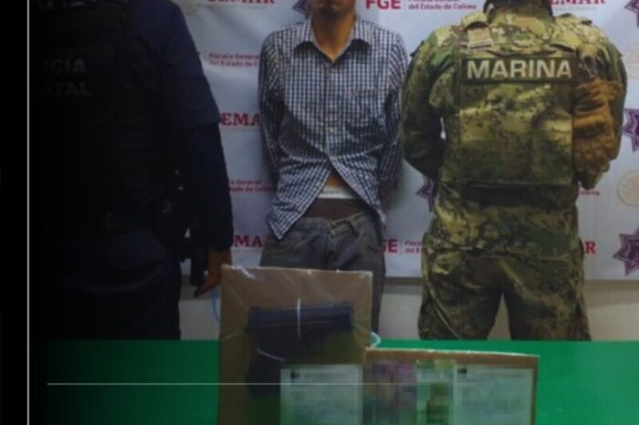 SSP: Policía Estatal de Colima detiene a sujeto por robo con violencia y portación de arma de fuego