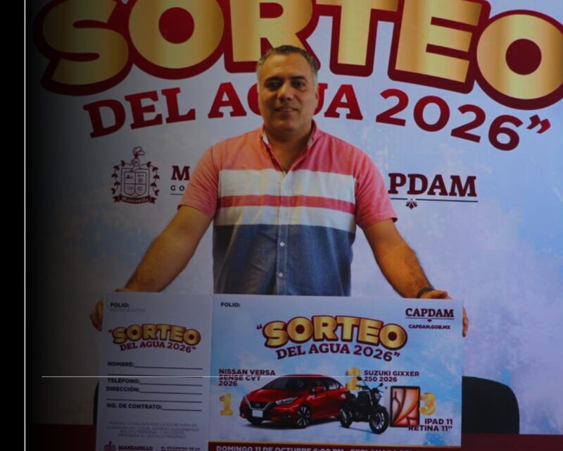 Capdam anuncia “Sorteo del Agua 2026” en Manzanillo