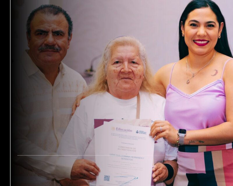 Indira Vizcaíno firma convenio de colaboración con INEA para abatir el rezago educativo en Colima