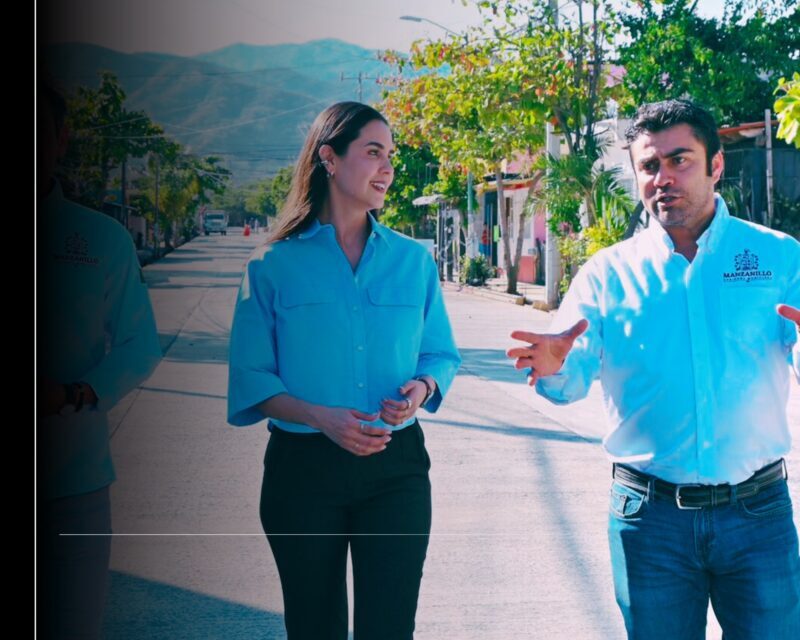Rosi Bayardo supervisa avance de nueva calle con concreto hidráulico en La Floresta