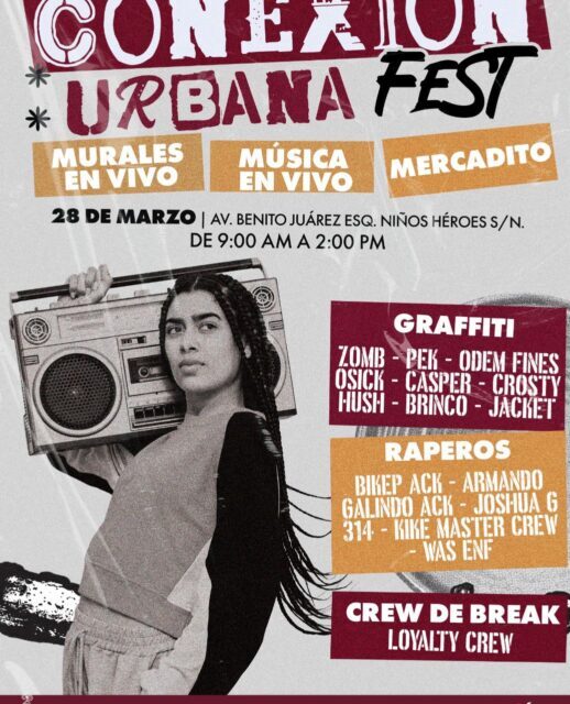 ‘Conexión Urbana Fest’ ofrecerá música, arte urbano, mercadito y talento colimense este sábado en 98.1 FM