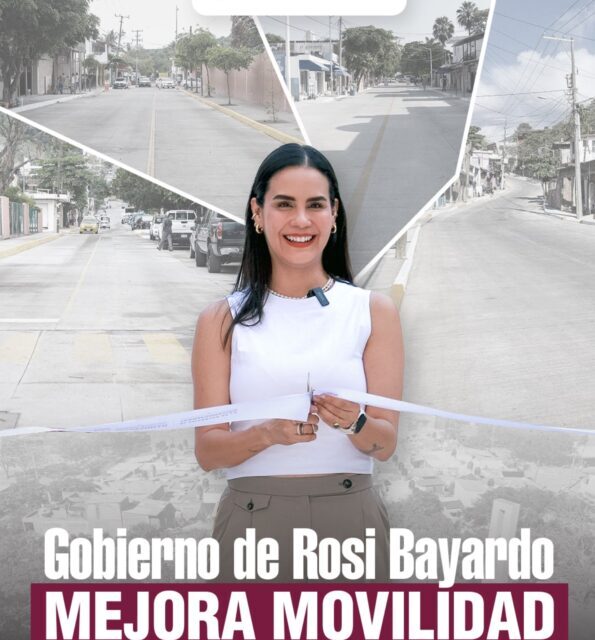 Gobierno de Rosi Bayardo mejora movilidad con nuevas calles de concreto en Manzanillo