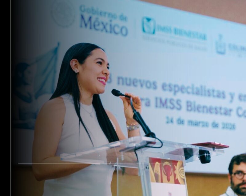 Indira Vizcaíno y Alejandro Svarch encabezan incorporación de 138 nuevos especialistas y enfermeras al IMSS Bienestar Colima