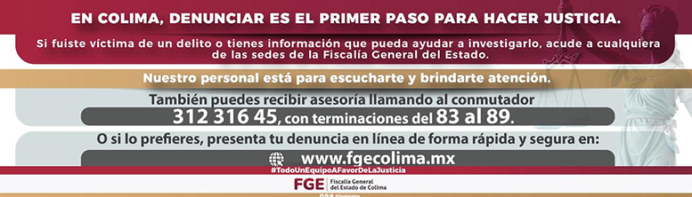 Fiscalía General del Estado de Colima - Banner
