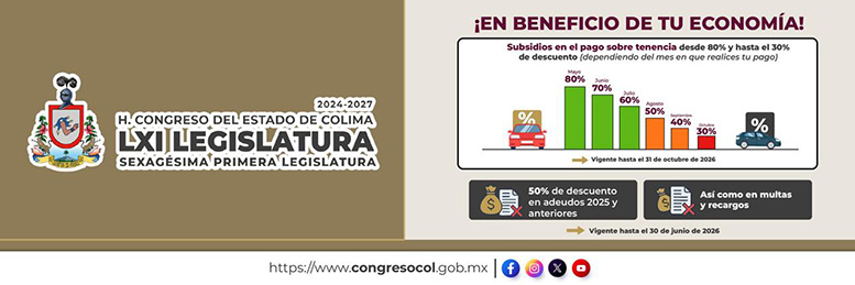 Congreso del Estado de Colima - Banner