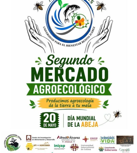 En defensa de las abejas y la alimentación saludable, realizarán 2° Mercado Agroecológico en Armería