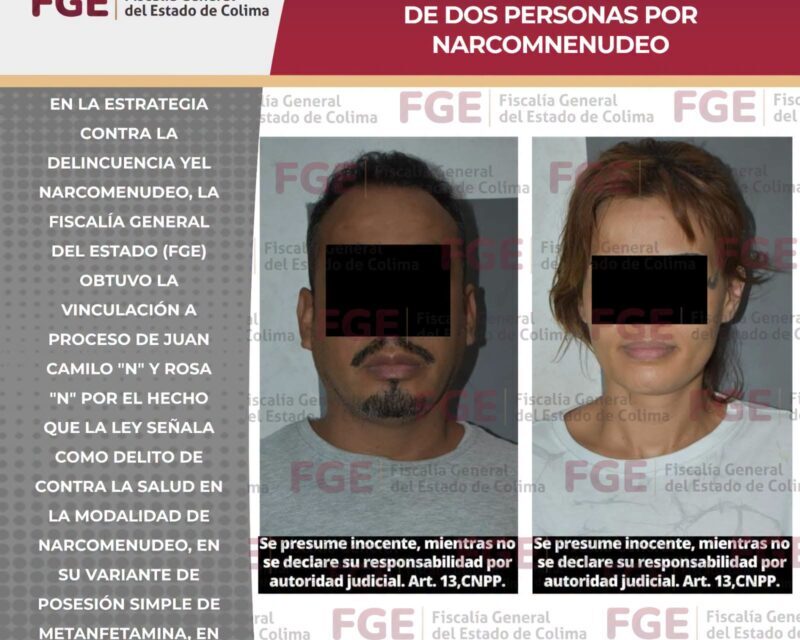 Cateo en la colonia La Albarrada deriva en vinculación a proceso de dos personas por narcomenudeo