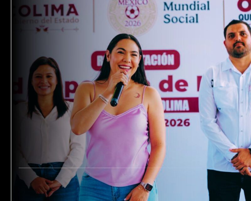 Indira Vizcaíno entregó en Ixtlahuacán el Puente La Presa y la rehabilitación de la Unidad Deportiva