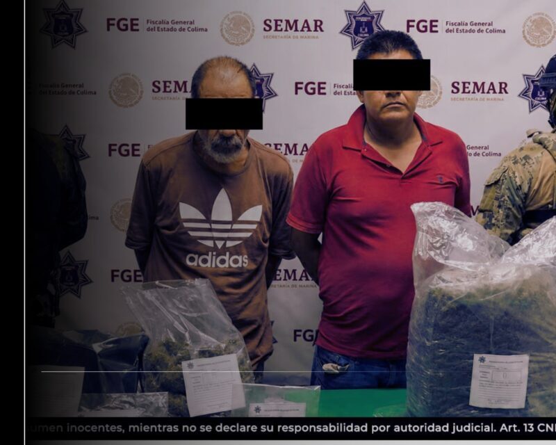 Policía Estatal de Colima y Marina aprehenden a presuntos narcomenudistas; les aseguran diversas dosis de drogas y dinero en efectivo