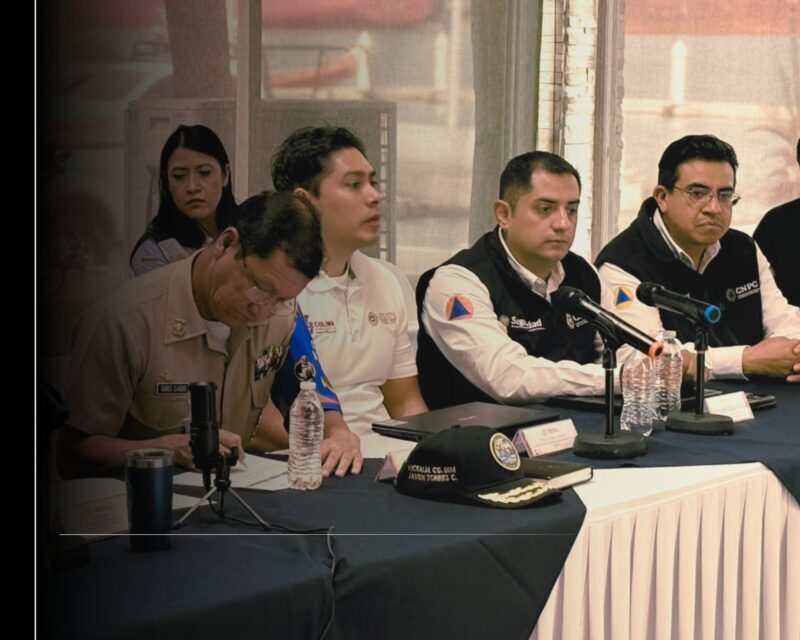 CNPC y Marina instalan Puesto de Comando Unificado en Manzanillo; Gobernadora Indira Vizcaíno da seguimiento al huracán ‘Polo’