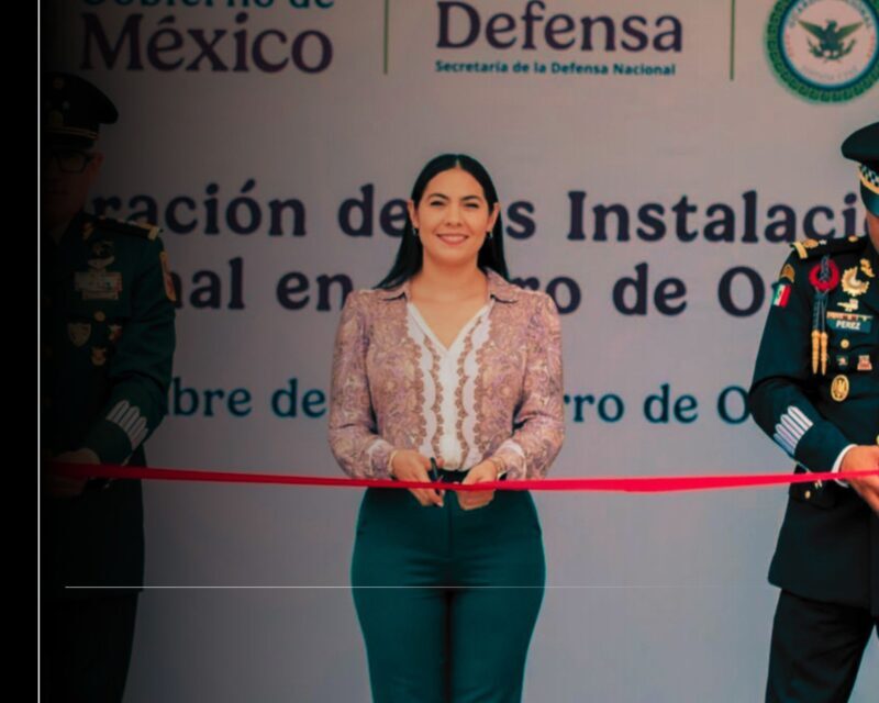 Gobernadora Indira Vizcaíno asistió a inauguración de nuevas instalaciones de la Guardia Nacional en Tecomán