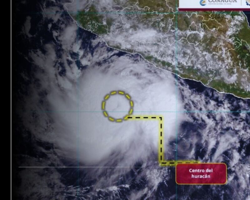 ‘Polo’ evoluciona a Huracán categoría 1; UEPC Colima da seguimiento permanente