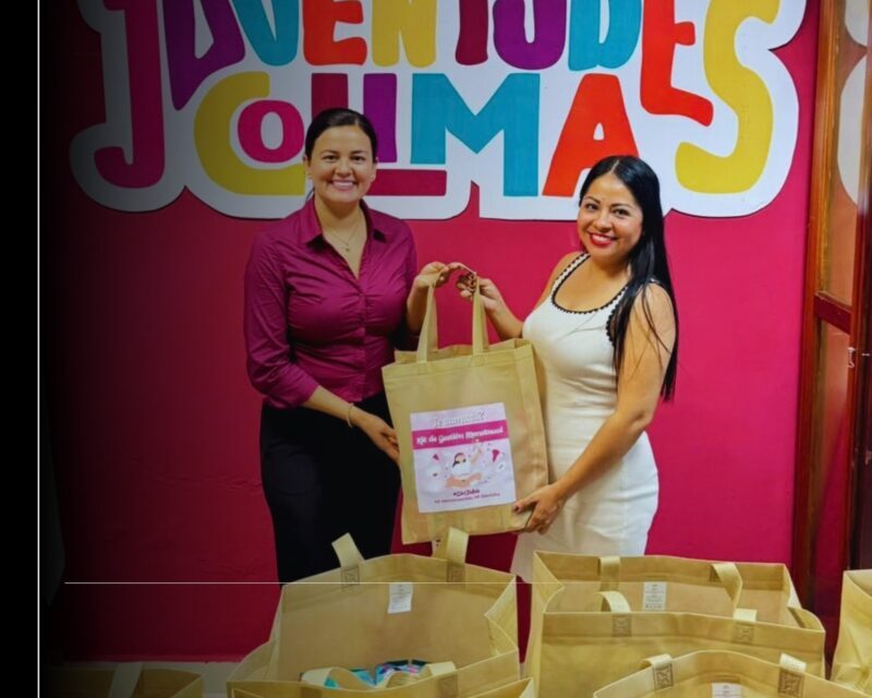 Subsejuv Colima entrega 1,700 productos menstruales al Instituto Colimense de las Mujeres para apoyar a quienes lo requieran