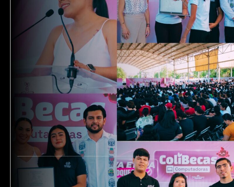 1,258 estudiantes manzanillenses recibieron este viernes laptops gratuitas por el Gobierno del Estado de Colima