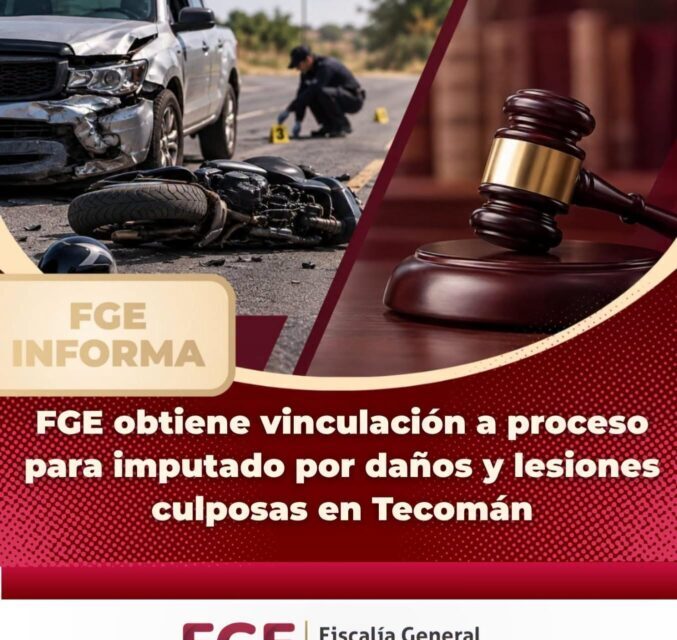 FGE obtiene vinculación a proceso para imputado por daños y lesiones culposas en Tecomán
