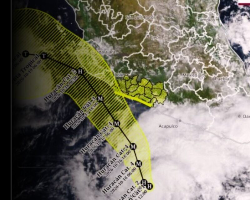 UEPCyB Colima mantiene vigilancia constante ante la evolución del huracán ‘Trudy’